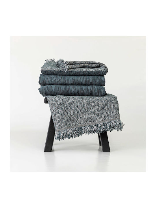 Borea Square Ριχτάρι Τετραθέσιου Καναπέ Chenille 180x350εκ. Γκρι