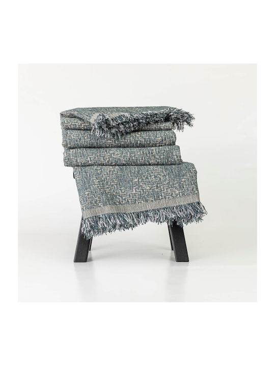 Borea Tile Three-Seater Sofa Throw Chenille 180x300cm Purple