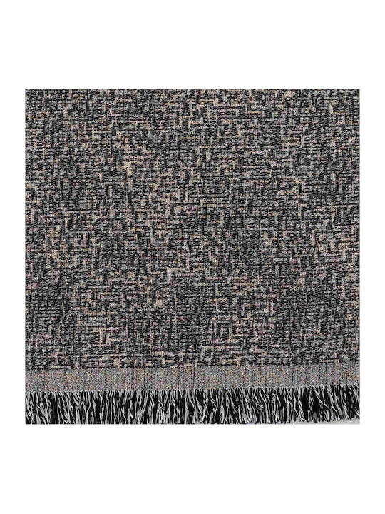 Borea Three-Seater Sofa Throw Tile 180x300cm Black