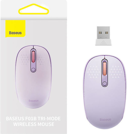 Baseus F01B Ασύρματο Bluetooth Mini Ποντίκι Μωβ