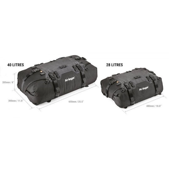 Kriega Drypack Σάκος Ουράς Μοτοσυκλέτας 40lt σε Μαύρο Χρώμα