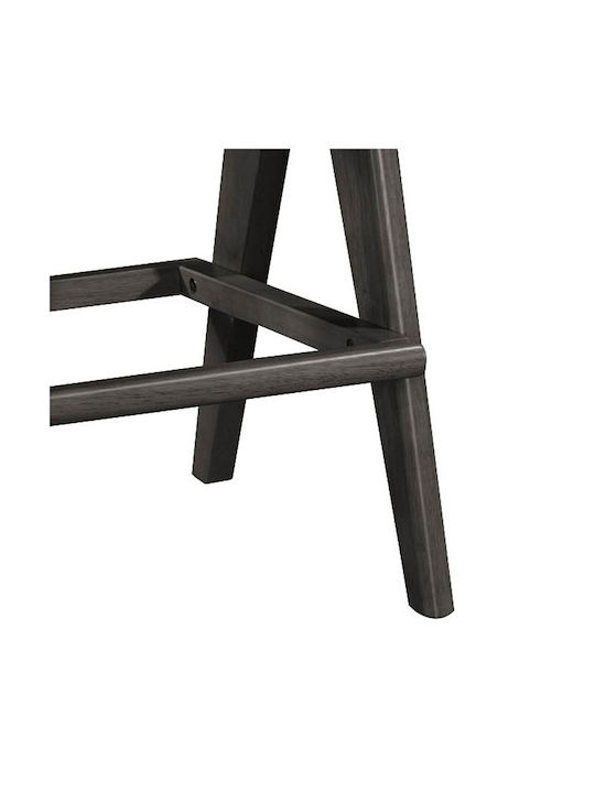 Σκαμπό Μπαρ με Πλάτη Ξύλινο Winslow Μαύρο 44.5x46x98εκ.
