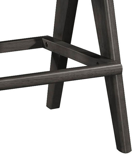 Табуретка Бар с гръбнак Дърво Winslow Черен 44.5x46x98бр