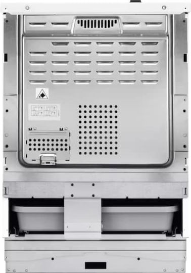 AEG Κουζίνα 73lt με Κεραμικές Εστίες Π59.6εκ. Inox