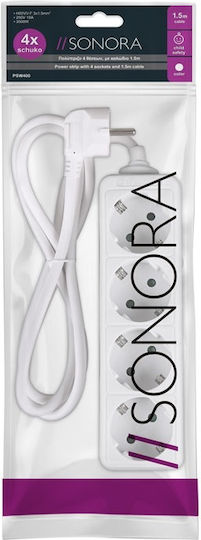 Sonora PSW400 Power Strip 4 Positions with Cable 1.5m