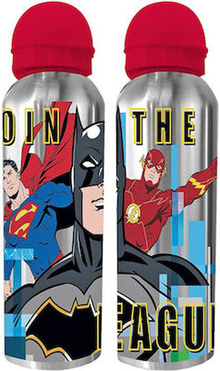 Justnote Παιδικό Παγούρι Batman Αλουμινίου Ασημί 500ml
