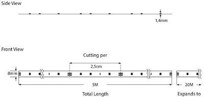 Eurolamp Bandă LED Alimentare 24V cu Lumină Alb Cald Lungime 5m și 120 LED-uri pe Metru SMD2835