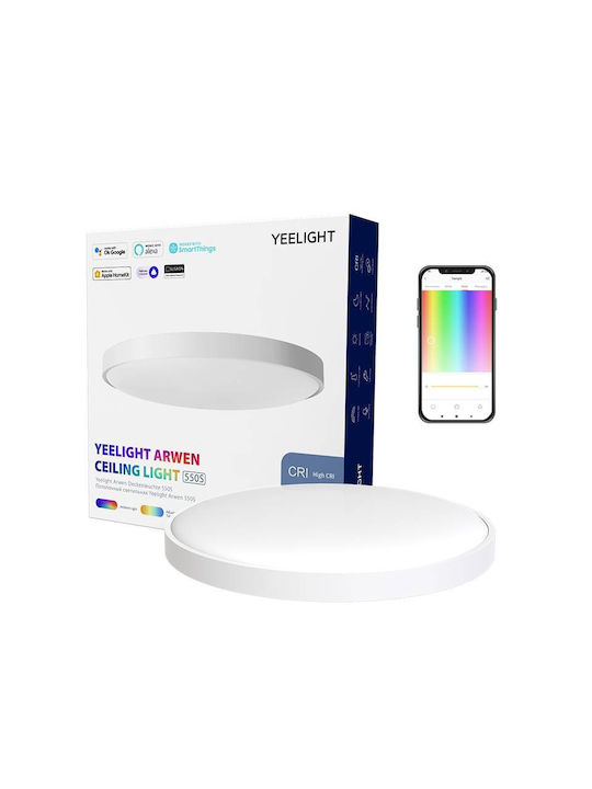 Xiaomi Arwen Inteligent Plafonieră de Tavan 55.5buc Albă cu LED Integrat și Telecomandă