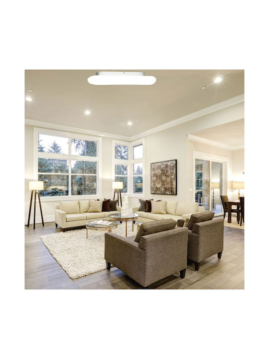V-TAC Ceiling Mount Light 30cm White with Integrated LED and Remote Control