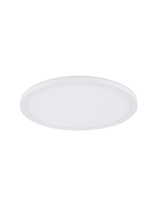 Globo Lighting Sapana Κλασική Πλαστική Πλαφονιέρα Οροφής με Ενσωματωμένο LED σε Λευκό χρώμα 42cm