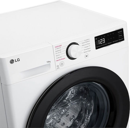 LG Mașină de Spălat Rufe 10kg cu Tehnologie cu Abur 1400 Rotiri AI DD F4R3010NSWB