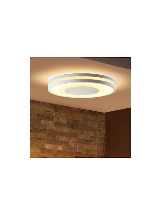 Philips Hue Being Smart Πλαφονιέρα Οροφής 34.8εκ. Λευκή με Ενσωματωμένο LED και Τηλεχειριστήριο