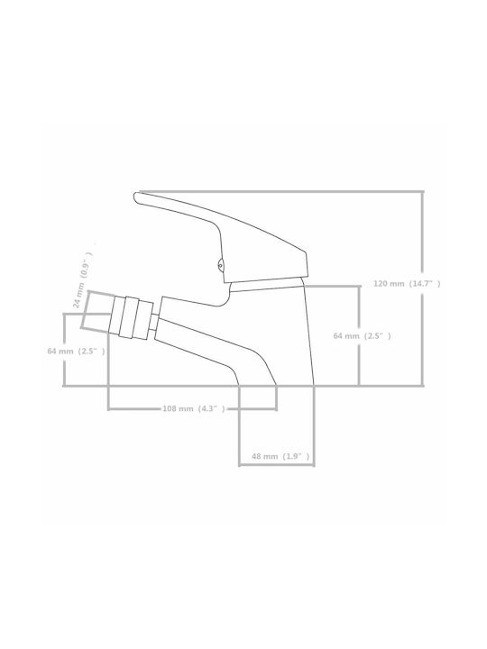 vidaXL Baterie Bidet Argintiu