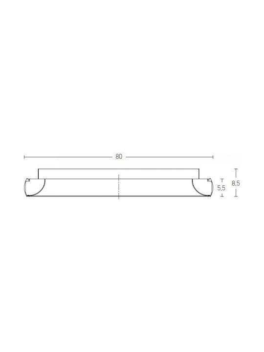 Zambelis Lights Modern Metall Deckenleuchte mit Integrierter LED 80Stück Weiß