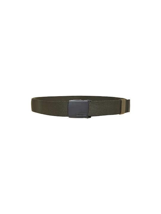 Funky Buddha Men's Fabric Webbing Belt Elastic Belt Khaki