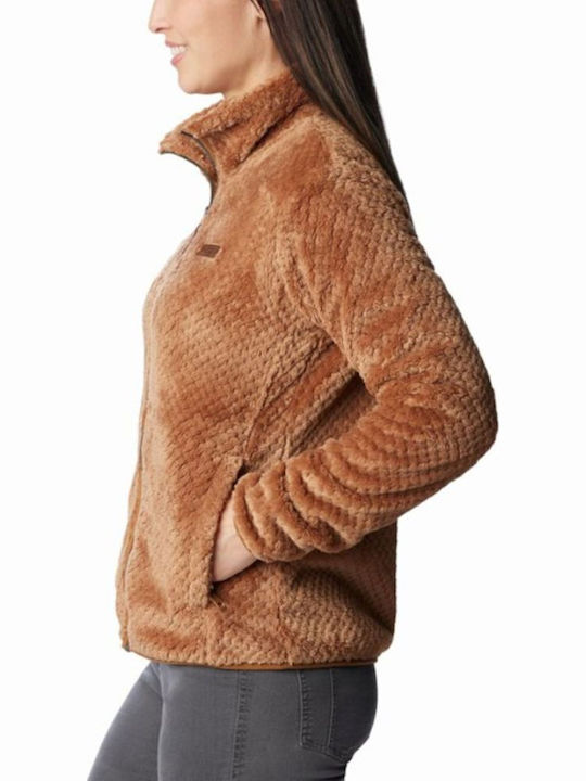 Damen Strickjacke mit Reissverschluss Braune