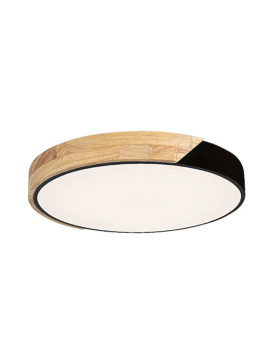 Rabalux Modern Plastic Ceiling Mount Light with Integrated LED in Black color