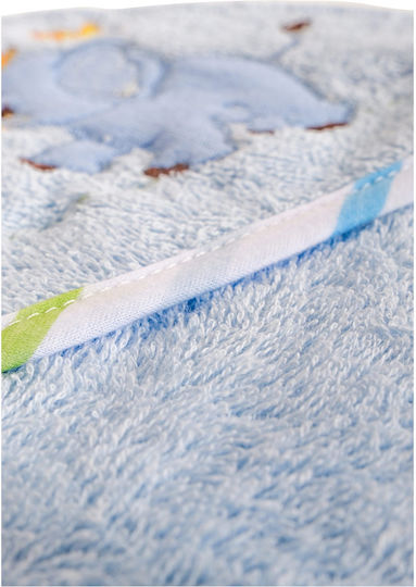 Cangaroo Baby-Badetuch mit Kapuze Manny Hellblau 76x76cm