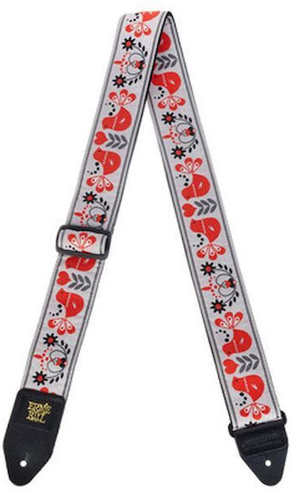 Ernie Ball Red Bird Winter Jacquard Strap
