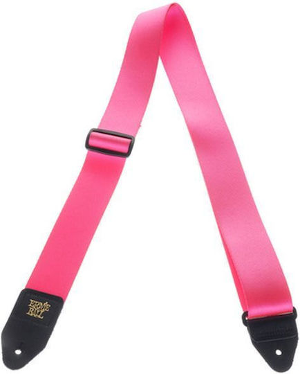 Ernie Ball Neon Pink Premium Strap Strap for Guitar Pink