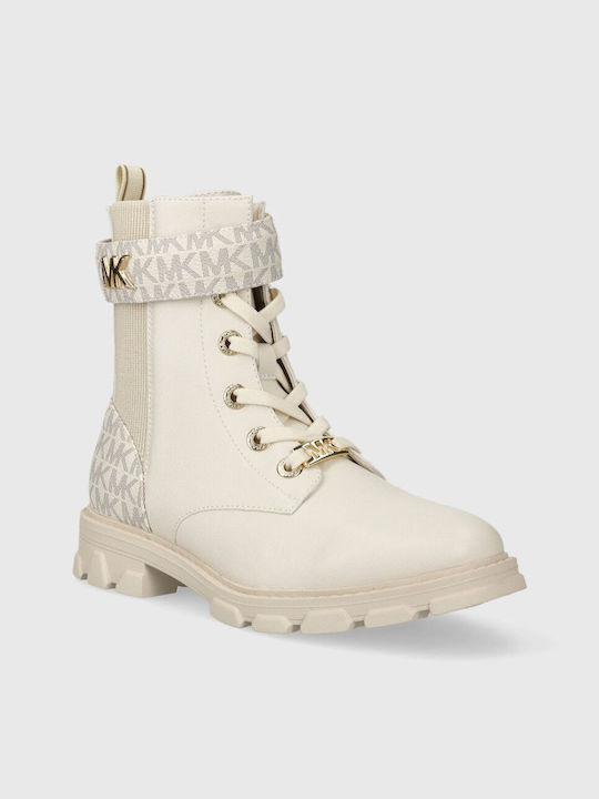 Michael Kors Kids Boots with Zipper Beige