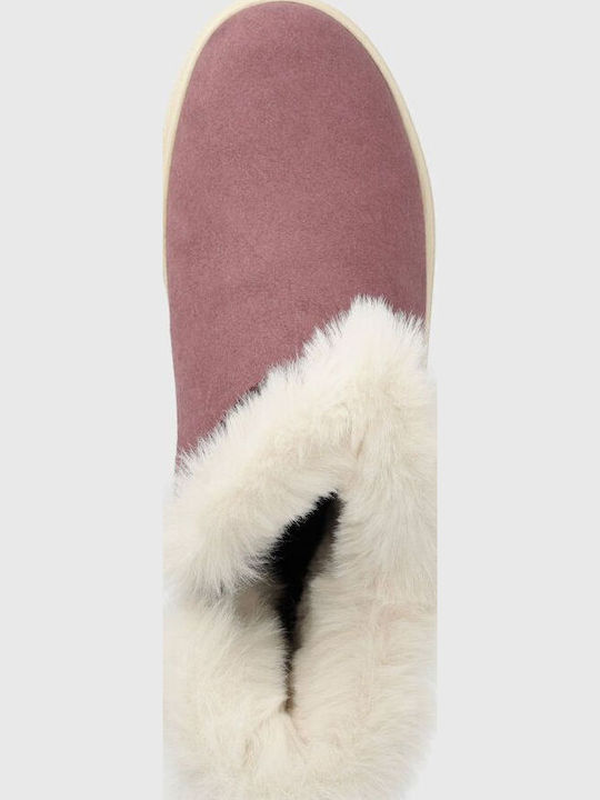 Theleven Suede Παιδικά Μποτάκια με Φερμουάρ Μωβ
