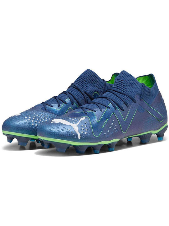 Puma Future Pro FG High Football Shoes with Cleats Blue