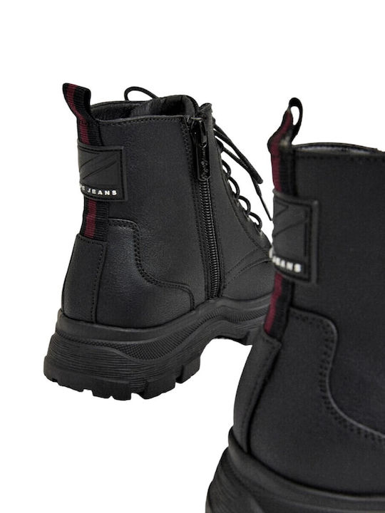 TRACK BOOT Kinderstiefeletten mit Schnürsenkeln Schwarz