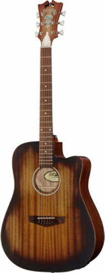 D'Angelico Acoustic Guitar Premier Cutaway Brown