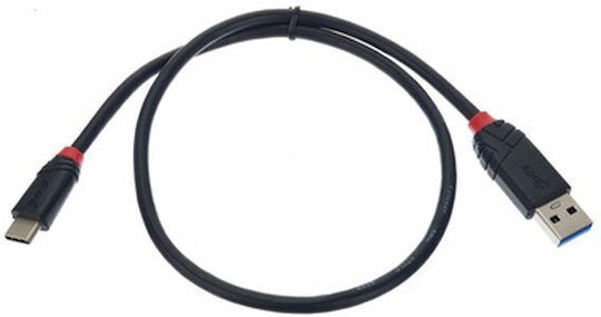 Lindy Regular USB 3.2 Cablu USB-C bărbătesc - USB-A Negru 0.5m (36915)