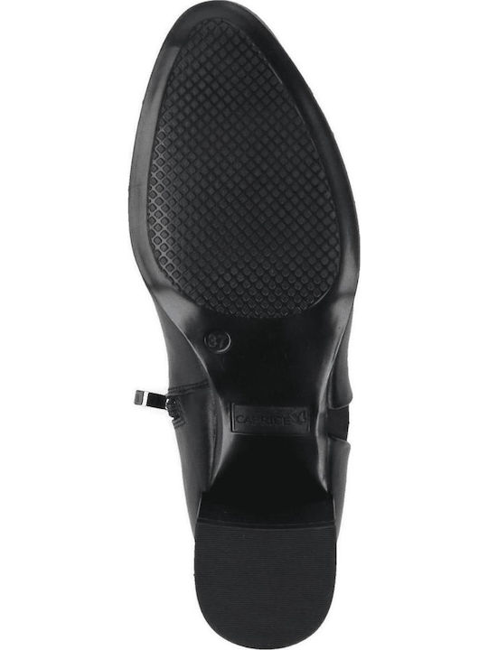 Leder Stiefeletten Damen Schwarz