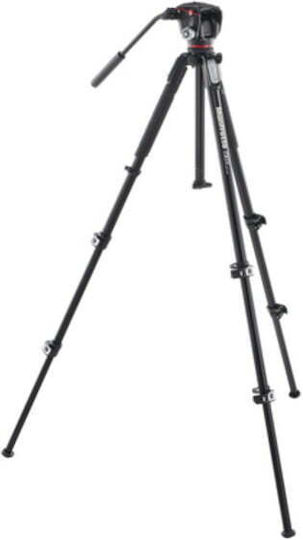 Manfrotto Videostative 190X Aluminium Mit XPRO Aus Aluminium Mit Hydraulischer Kopfart Und Maximaler Belastung 4kg Bis 170cm