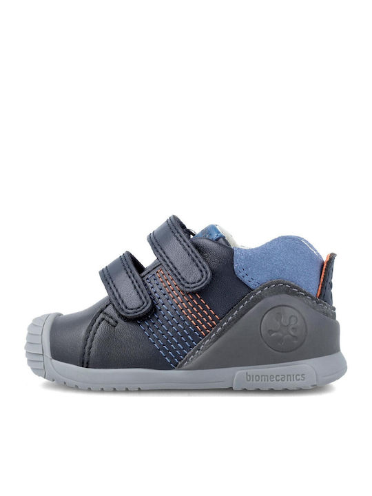 Kids Sneakers High Anatomic with Hoop & Loop Closure Blue