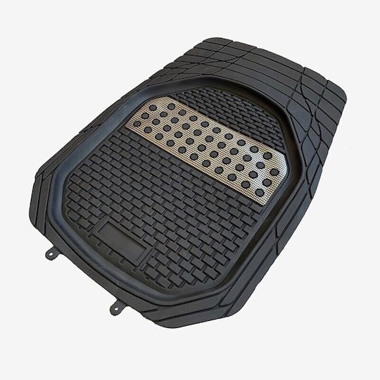 Set of Front and Rear Mats 4pcs Tray Type for Mazda 2 Black