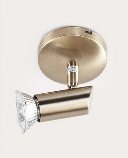Inlight Einzel Spot mit Fassung GU10 in Gold Farbe