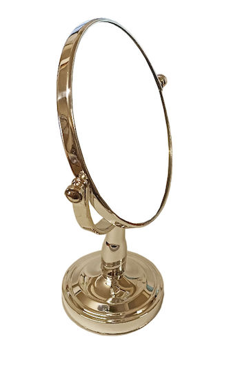 Tpster Makeup Mirror Tabletop 17.5x17.5cm Gold