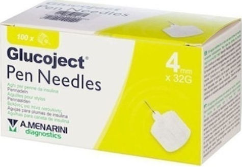 Menarini Glucoject Pen Insulin Needles 32G x 4mm 100pcs