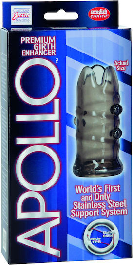 Calexotics Apollo Premium Girth Enhancer Sleeve Προέκταση Πέους Μαύρη 9cm