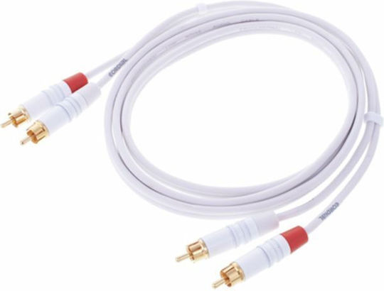 Cordial CFU 15 CC-SNOW Кабел RCA мъжки - RCA мъжки 1.5м