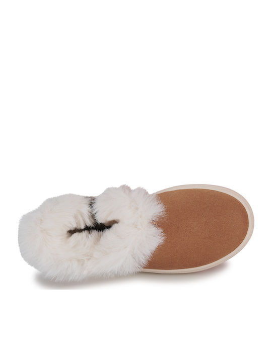 Theleven Suede Kids Boots with Zipper Brown