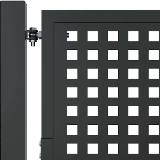 vidaXL Metal Fence Gate in Gray Color 1.05x2.25m