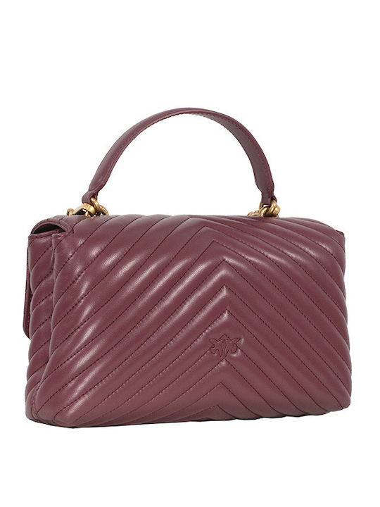 Pinko Classic Love Lady Puff Leather Women's Bag Burgundy