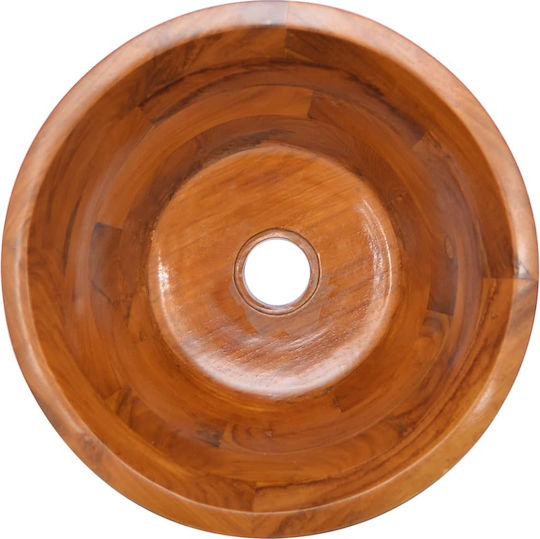 vidaXL Aufgesetztes Waschbecken Porzellan 40x40x20cm Braun
