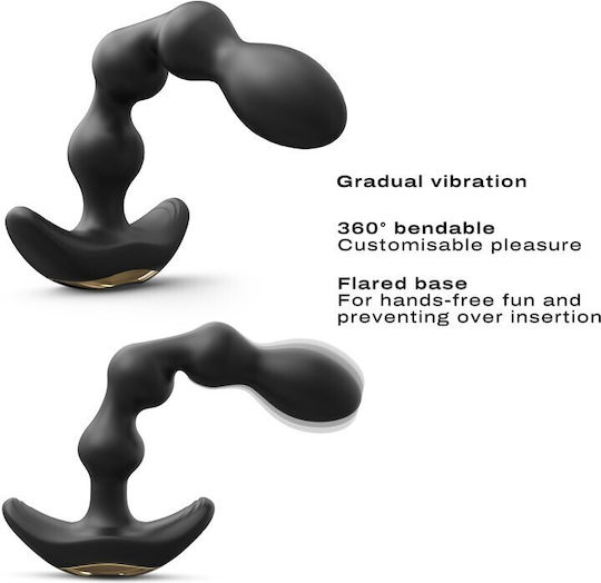 Love to Love Anal Plug mit kabelloser Funktion und Vibration Klein Schwarz 18.2cm