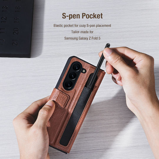 Nillkin Aoge Book Synthetic Leather Brown (Galaxy Z Fold5)