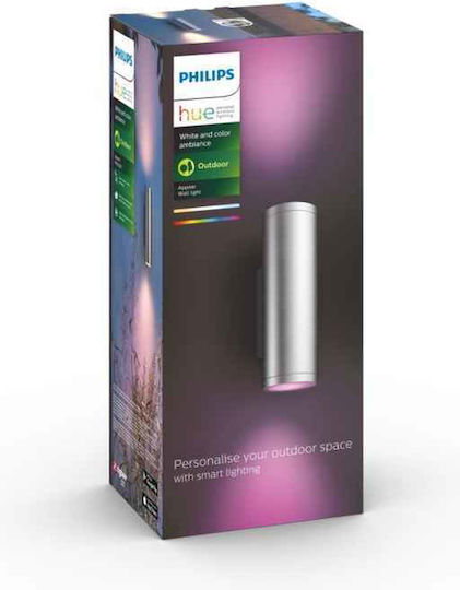 Philips Επιτοίχιο Εξωτερικό Φωτιστικό IP44 Διπλής Δέσμης 24x8x11.7εκ.