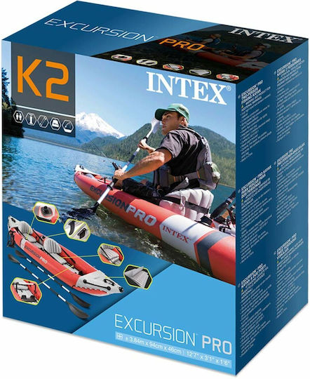 Intex Excursion Pro 68309 Inflatable Fishing Kayak 2 People Red