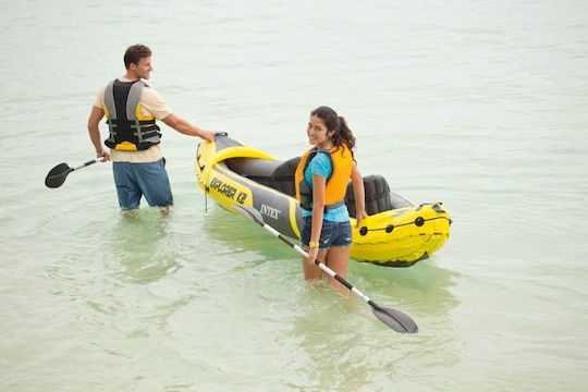 Intex Explorer K2 68307 Φουσκωτό Kayak Θαλάσσης 2 Ατόμων Κίτρινο