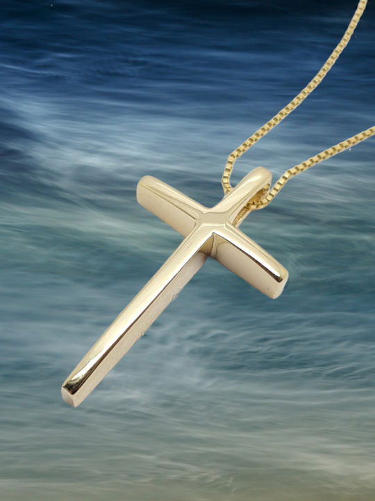 Mentzos Gold Cross 9K with Chain