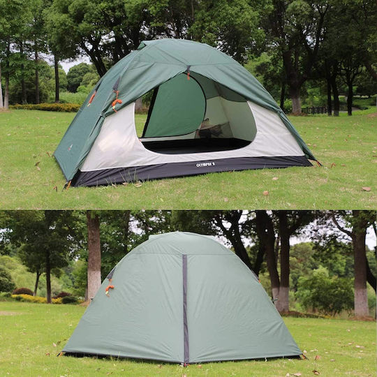 AlpinPro Olympus 2 Winter Camping Tent Igloo Khaki for 2 People Waterproof 5000mm 220x160x100cm